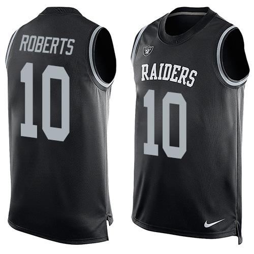 Nike Raiders #10 Seth Roberts Black Team Color Men's Stitched NFL Limited Tank Top Jersey